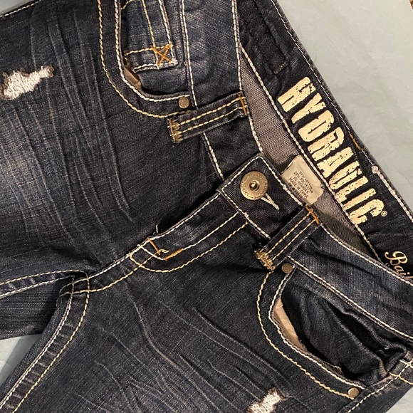 Hydraulic Boot-Cut Low-Rise Ripped Jeans - Picture 4 of 7